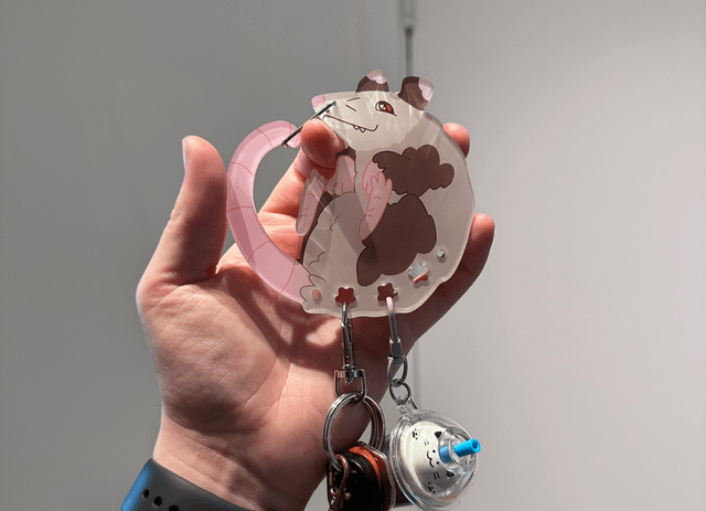 Possum acrylic carabiner