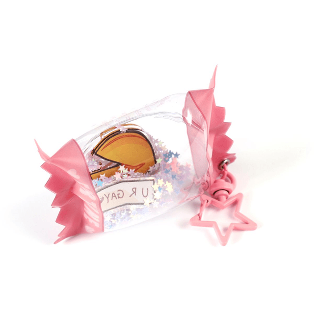 Fortune cookie candybag keychain