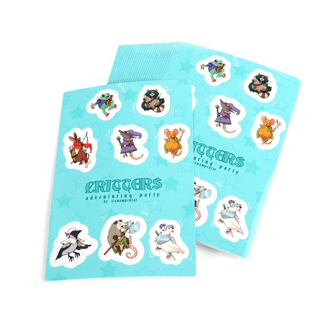 CRITter sticker sheet